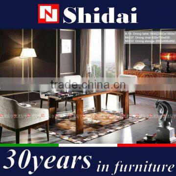 Italian Wooden Venner Dining Table and Chair photo-4