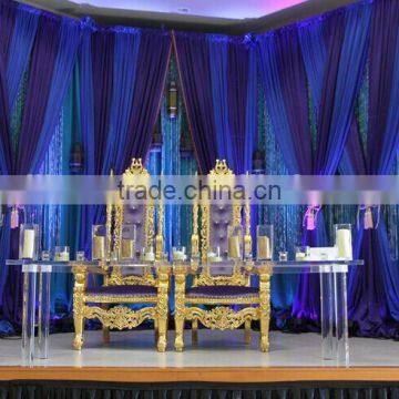 Highback Wedding King Palace Chairs For Bride And Groom photo-6