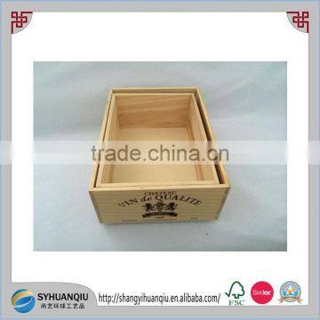 High Quality Handmade Stackble Pine Wooden Serving Tray With Custom Logo photo-3