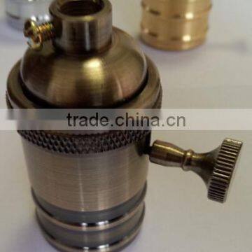 E27 Vintage Brass Lamp Holder With Edison Bulb photo-3