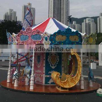 Fairground Games Outdoor Amusement Ride Equipment 18 Seats Small Carousel LT-7016