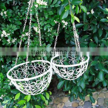 Hanging metal flower pot plant metal display storage holder