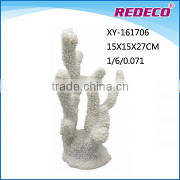 White resin aquarium coral decoration