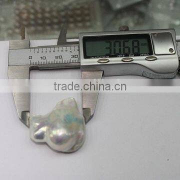 30mm White Baroque Freshwater Loose Pearl Beads photo-2