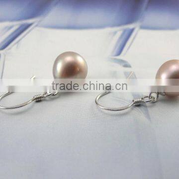 Natural Purple 8-9mm Freshwater Pearl Earrings Designs photo-3