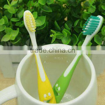 Smile Style Handle Toothbrush for Kids Soft Rubber Sucker Bottom Children Toothbrush With Tongue Cleaner photo-2
