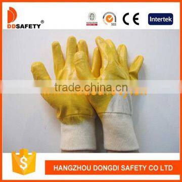 DDSAFETY 2017 Cotton Gloves Interlock Knit Wrist 3/4 Coated Nitrile Working Glove