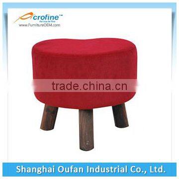 Acrofine heart-shaped ottoman wooden footrest ottoman