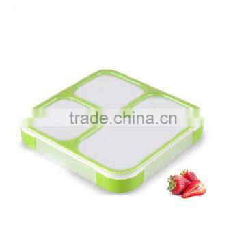 China High Quality Custom Eco-friendly Plastic Food Container Portable Lunch Box with Lock 2016