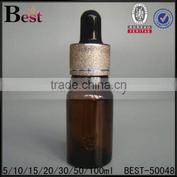 10ml amber dropper bottle aluminum dropper glass dropper bottle 10ml essential oil bottle