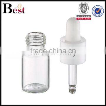 Clear Cosmetic Oil Mini 2ml Glass Vials Suppliers With White Plastic Dropper photo-2