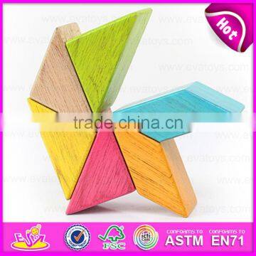 New Arrival 18PCS DIY Wooden Puzzle 4D Toy,Colorful and Non-toxic Wooden Diy Block Toy Wholesale W03B047 photo-3