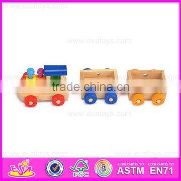 2016 Hot Sale Baby Wooden Educational Train Toy, Top Fashion Kids Wooden Educational Train Toy W05C071 photo-5