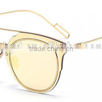 2016 New Women Metal Outdoor Glasses Sunglasses Fashion Tide Thin Face Round Sunglasses photo-4
