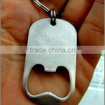 Stainless Steel Dog Tag Shaped Bottle Opener