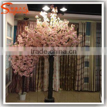 Factory Hot Sale Fake Artificial Silk Cherry Blossom Trees Plastic Flower Cherry Blossom for Wedding Decoration photo-5