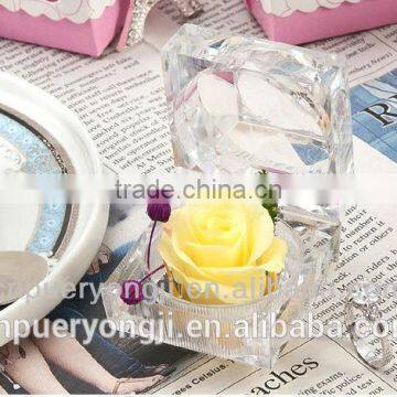 Fresh Flower Preserved Rose Head Ring Box photo-4