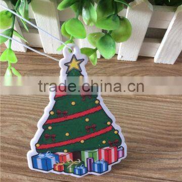 Christmas tree cheap good printing cotton paper air freshener/freshner