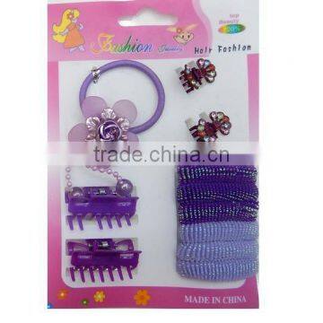 New product children's hair suit with elastic band hair clips 2014