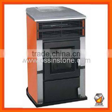 Orange Modern Wood Pellet Stove with CE certification