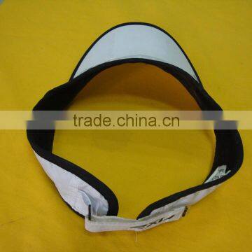 Wihte and Red 100% Polyester Custom Sun Visor Hat and Cap With e photo-3