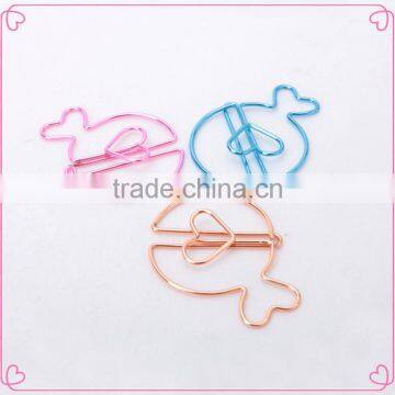 Assorted metal colors custom fish shaped paper clip gifts