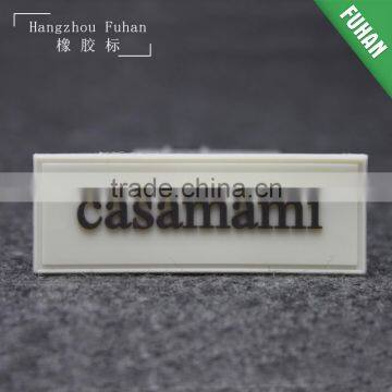 Factory custom soft pvc rubber 3d patch embossed for bag