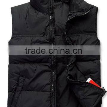 Vests Men Women Sleeveless Jacket 2014 Autumn Winter High Quality Cotton-padded Waistcoat BLACK BOMBER JACKET