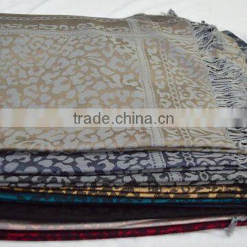 Fashion Classic Large Jacquard 100%viscose Leopard Pashmina Shawl photo-5