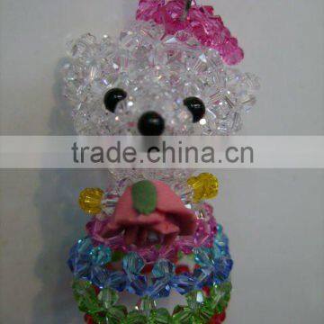 fashion crystal bear charm accessories, lovely charm accessories for mobile phone, cell phone, kids costume