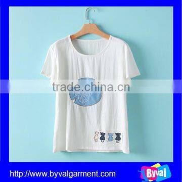 Wholesale Summer Pure and Fresh Short Sleeve T-shirt Girls