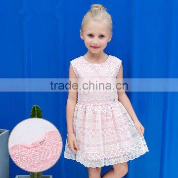 S17616A 2017 Kids Frocks Designs Little Girls Lace Summer Dresses photo-2