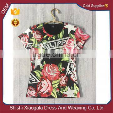 2015 slim elastic fiber girl clothes tops Wholesale from factory