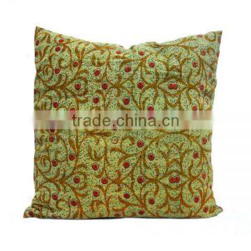 Vintage Kantha Cushion Covers Made by Hand Embroidered Vintage Sari Kantha Pre Washed photo-3