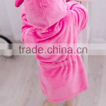 Wholesale Low Price Coral Fleece Printed Animal Hood Kids/children Bathrobe photo-4