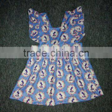 2017 easter day design flutter sleeve icing ruffle raglan baby dress girls