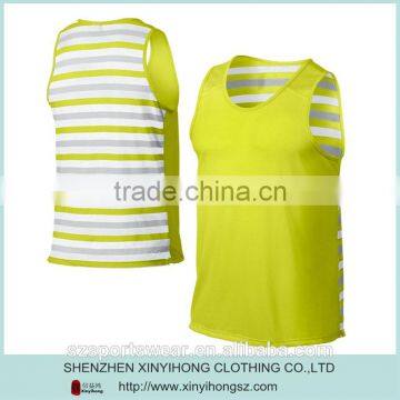 OEM hot sell gym bodybuilding singlets/stripe gym tank top for ladies