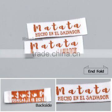 Customized Garment Shoe Labels/woven Labels/embroidered Tag Width Below 2.5cm WEF-001 photo-3
