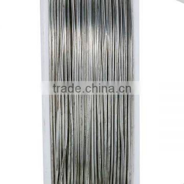 Copper Beading Wire Thread Cord Round Silver Tone 0.5mm Dia. , 2 Rolls photo-2