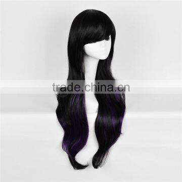 Factory Direct Sale Synthetic Wig Cosplay Very Long Black Hair Wig