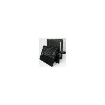 Custom Nontoxic rechargeable and slim IPad 2 Leather Case with Bluetooth Keyboard Stand