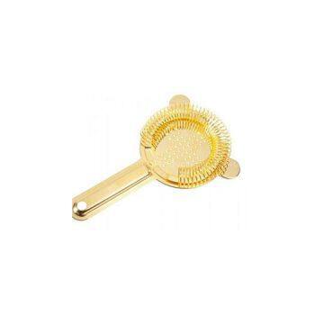 ST018-02 Stainless Steel Barware Tea Strainer Ice Cocktail Strainer Bar Tools Leaking Spoon With Gold Copper Finish