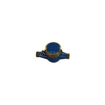 Blue Multi Jet Vane Wheel Brass Water Meter , Remote Reading Cold Water Meters