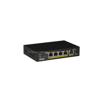 5-Port 10/100/1000M 802.3at PoE Switch with 4 poe port