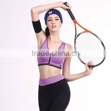 Wholesale China factory front zipper thin cup sexy women underwear sports bra