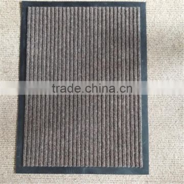 Pvc Backing Polyester Needle Punch Stripe Mat Outdoor Carpet