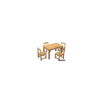 Wooden Table and Chair