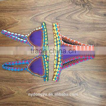 Lake Blue Multi Color Hand Woven Swimwear Bikini/hr Fancy Crotched r Bikini Swimwear/ Fancy Bikini Set Swimwear Beachwear photo-5