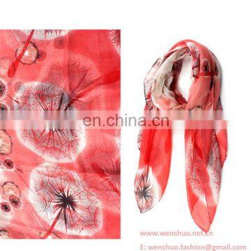 2016 Spring New Dandelion Printed Voile Women Scarf Wholesale photo-3