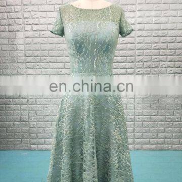 ED Bridal Factory Custom Knee Length Lace Bridesmaid Dress With Short Lace photo-2